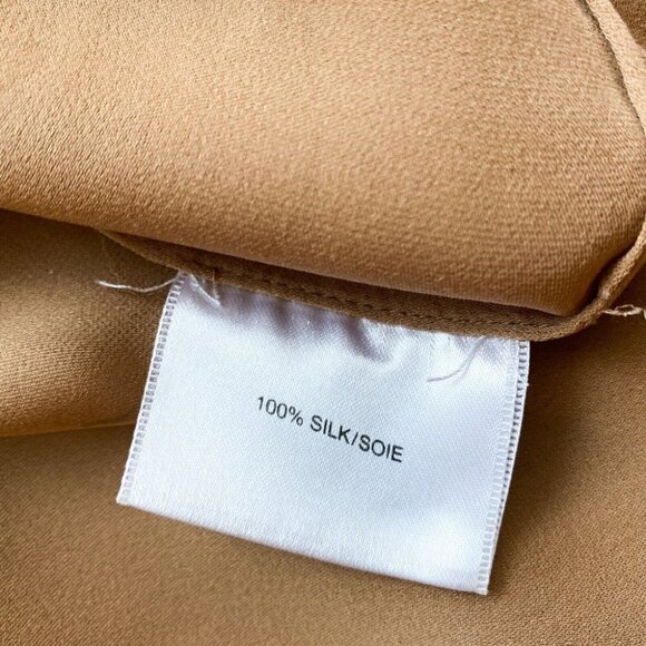 Haute  Hippie Nude Beige Button Up Silk Blouse XS - Picture 5 of 5